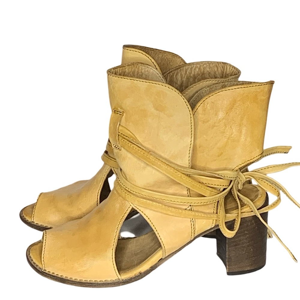 Area Forte Lace Wrap Tie  Booties